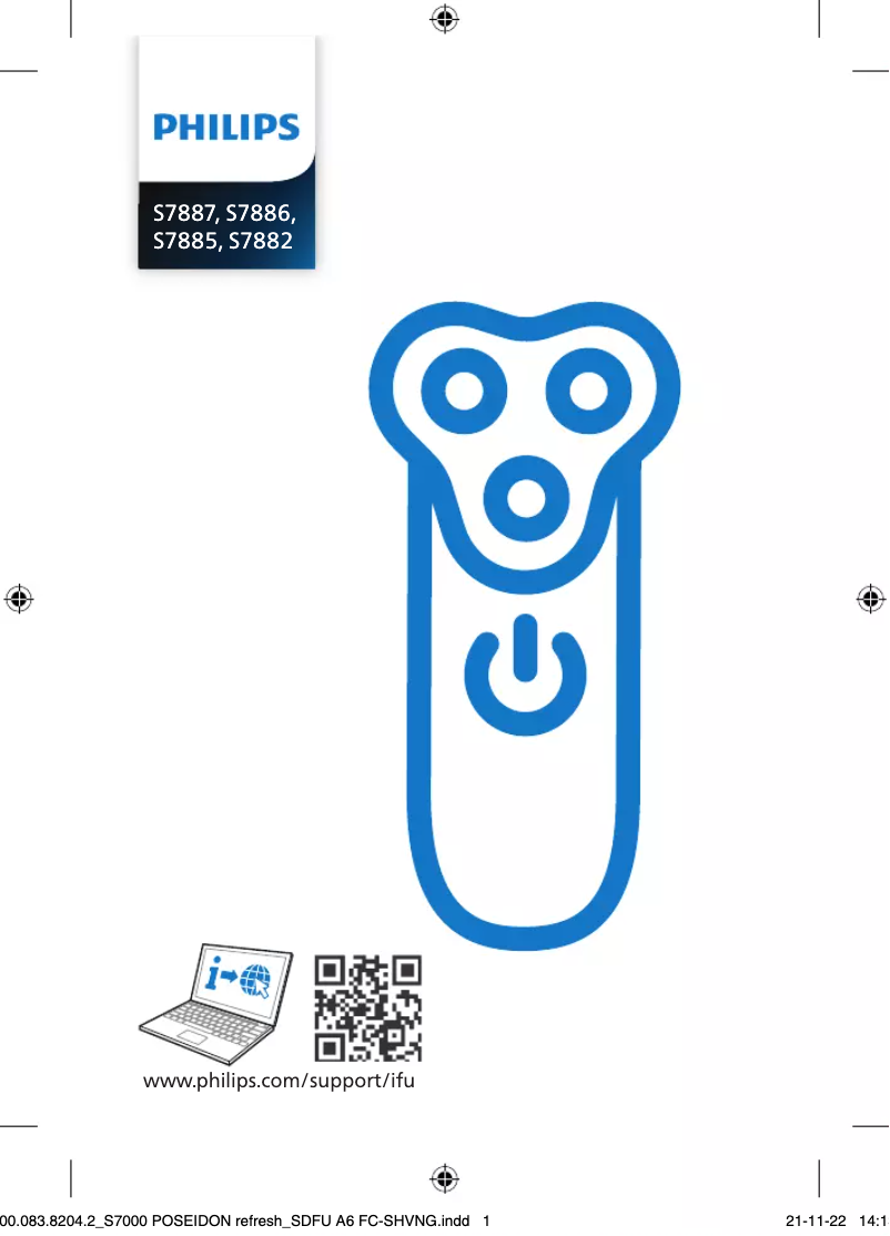 Page 1 of the manual Quick Start Guide Philips Series 7000 S7886