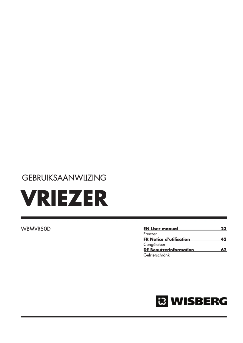 Page n°1 - Manuel utilisateur Wisberg WBMVR50D