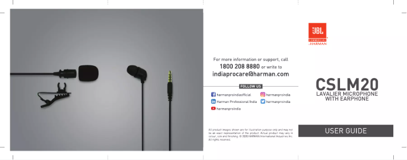 Image de la première page du manuel de l'appareil CSLM20