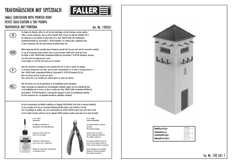 Page n°1 - Manuel utilisateur Faller 120261