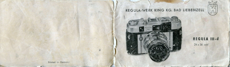 Image de la première page du manuel de l'appareil Regula III-d