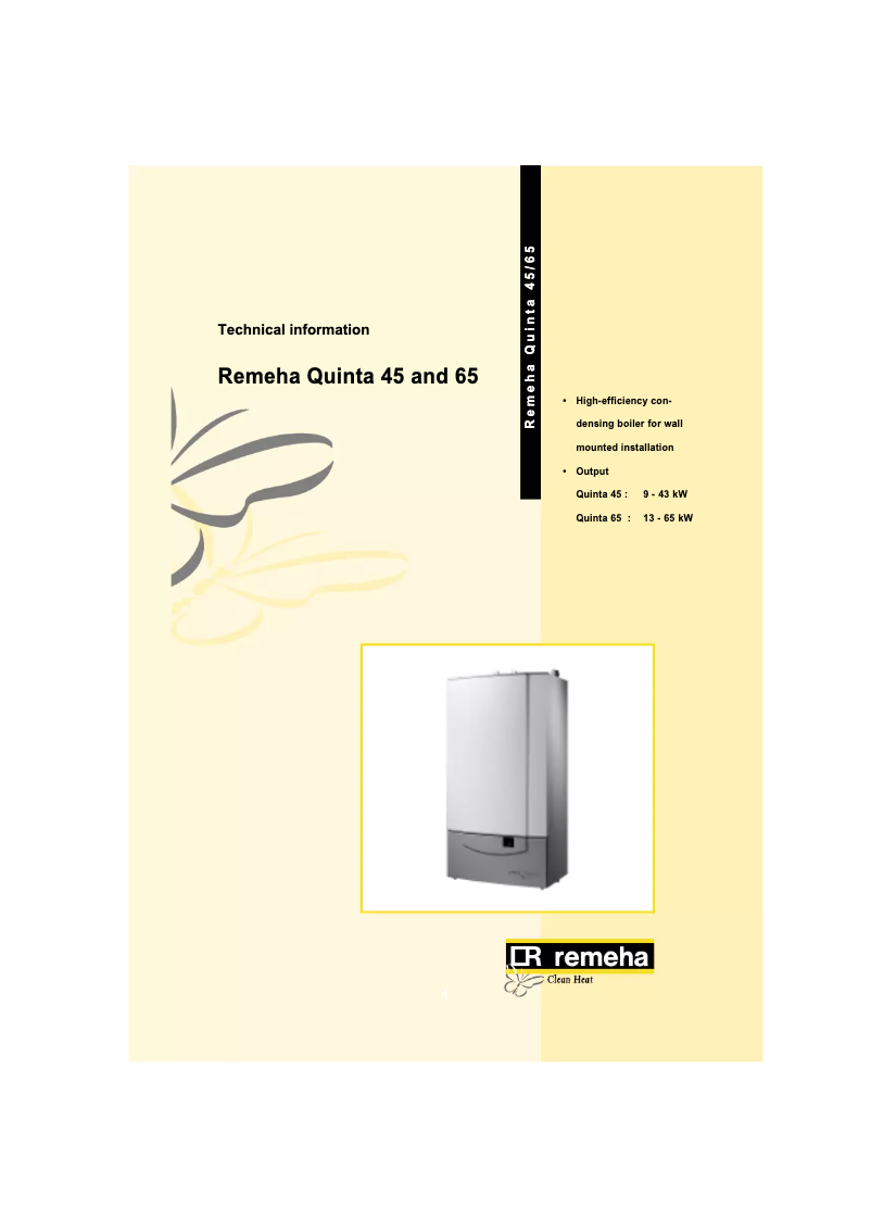 Image de la première page du manuel de l'appareil Quinta 65