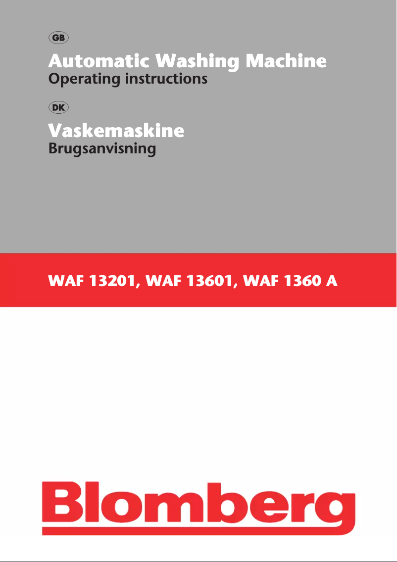 Image de la première page du manuel de l'appareil WAF 13601