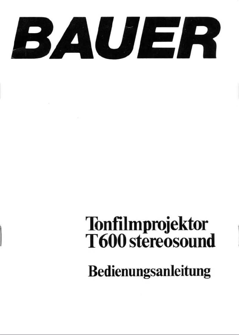 Page n°1 - Manuel utilisateur Bauer T600 Stereosound