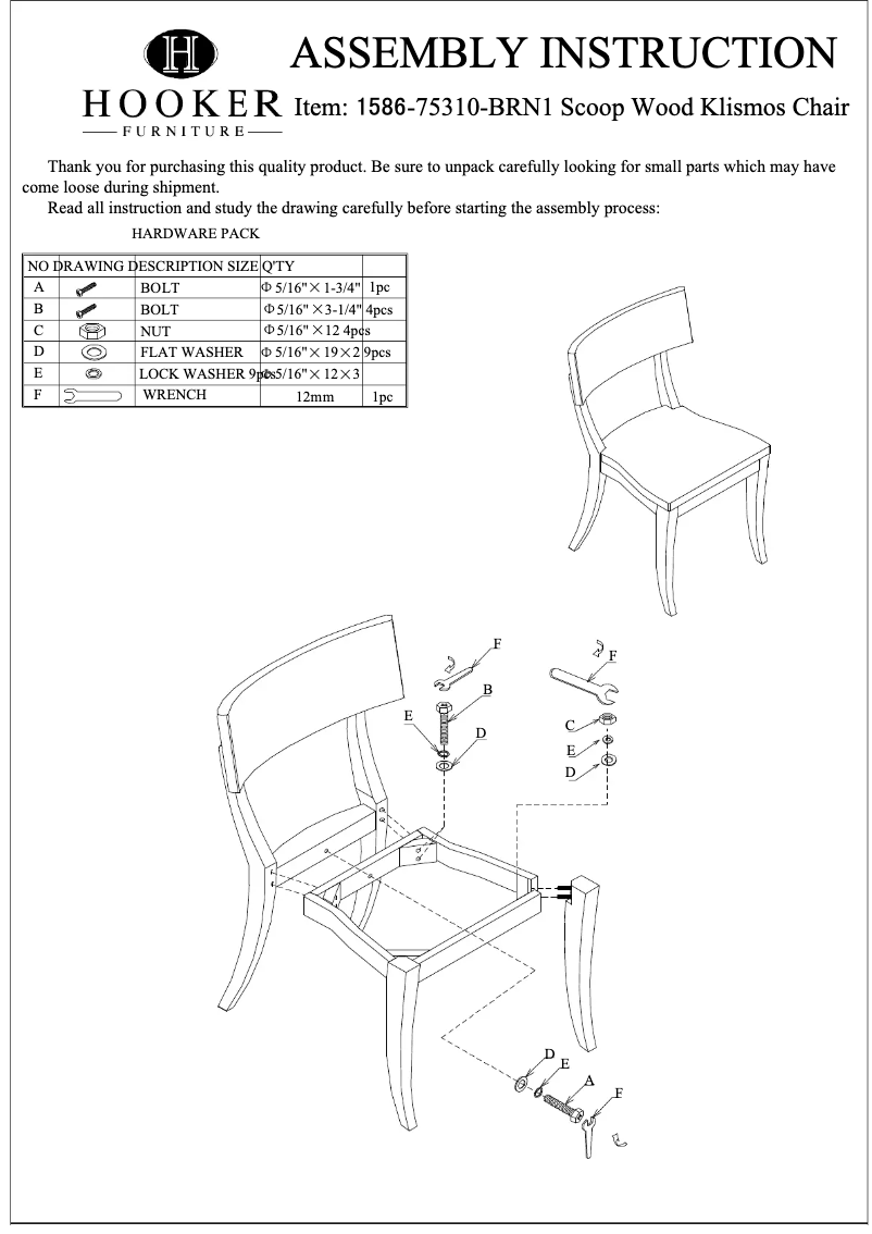 Página 1 del manual Manual de usuario Hooker 1586-75310-BRN1