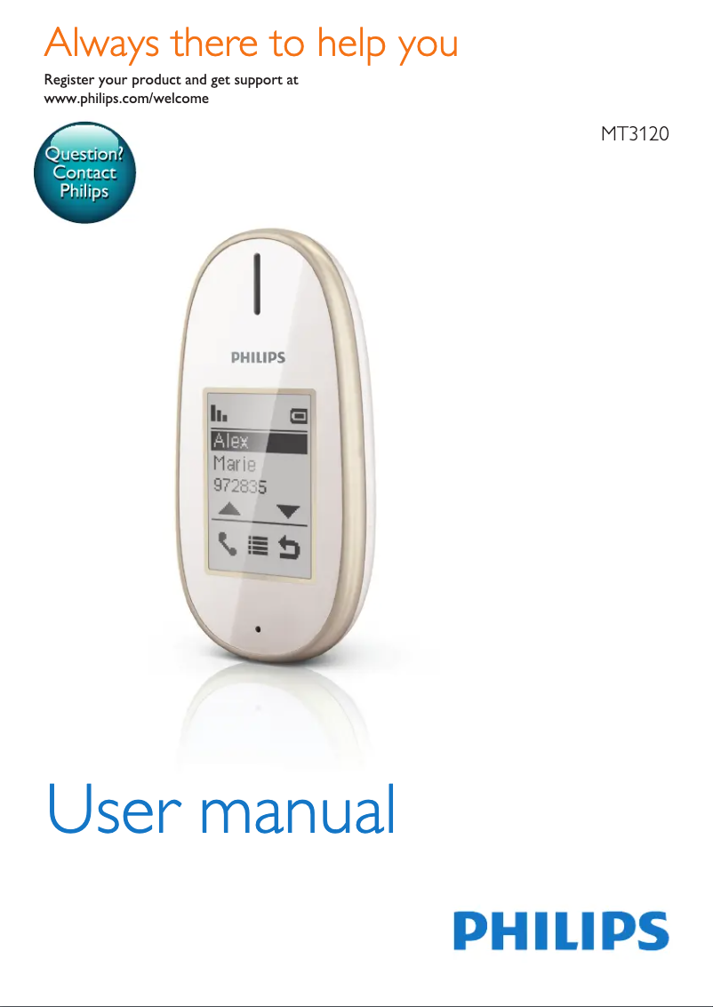 Página 1 del manual Manual de usuario Philips MT3120T