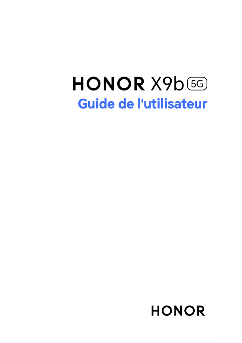 Page 1 de la notice Manuel utilisateur Honor X9b 5G