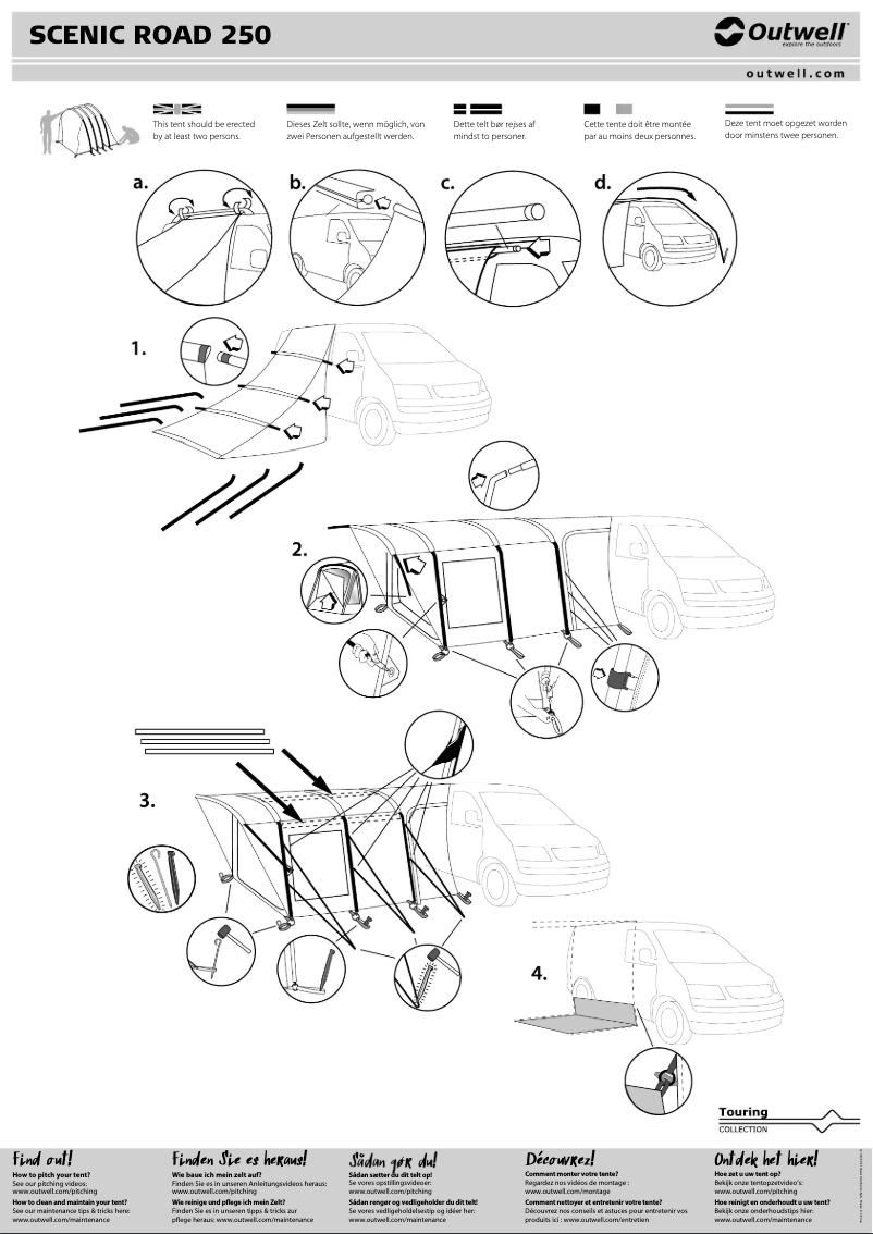 Page 1 de la notice Manuel utilisateur Outwell Scenic Road 250