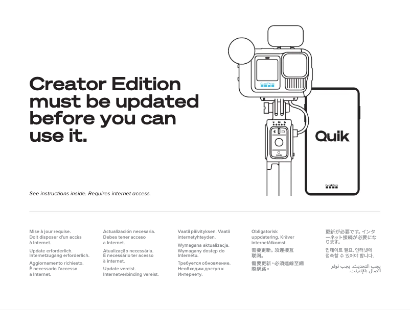 Page 1 de la notice Manuel utilisateur GoPro Hero 13 Black Creator Edition