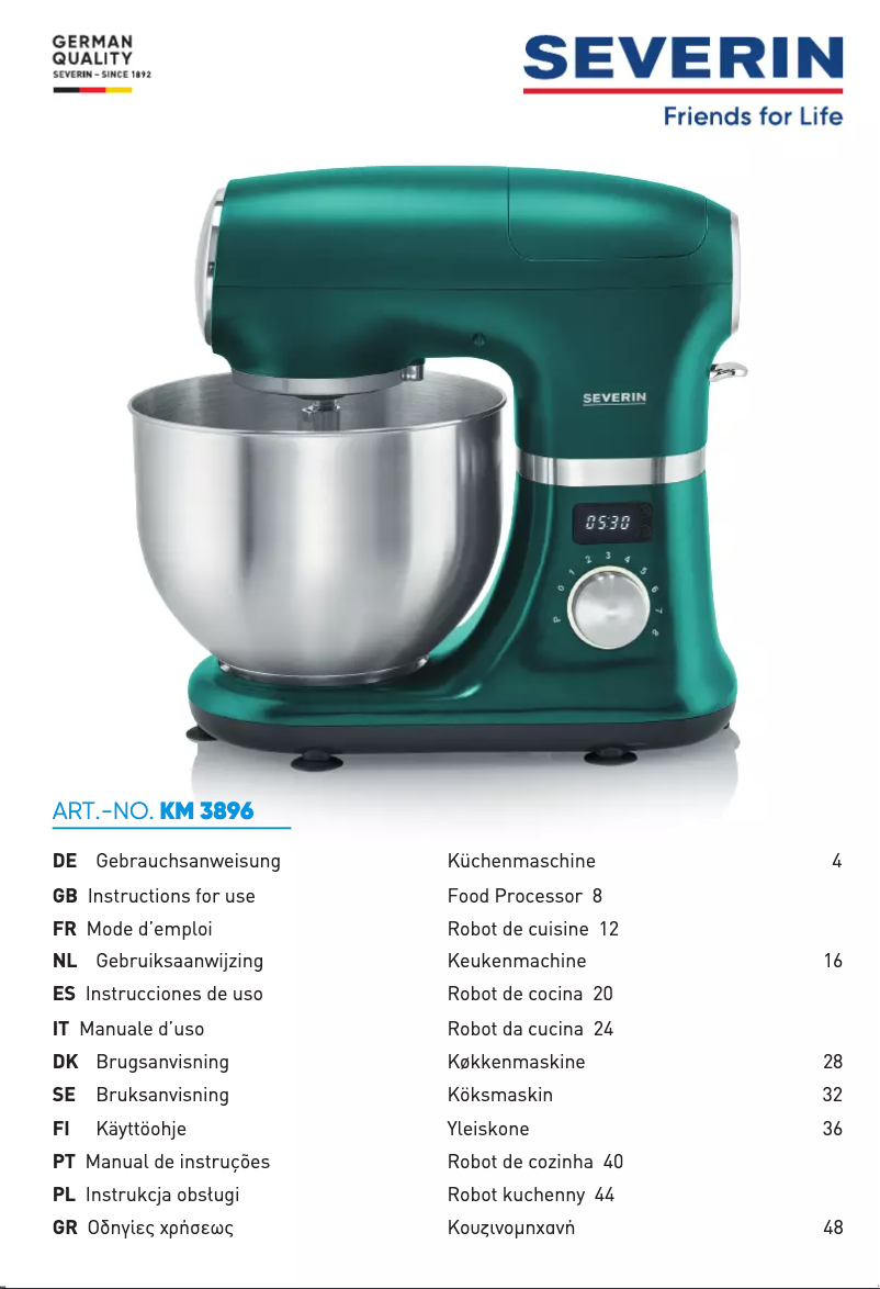 Image de la première page du manuel de l'appareil KM 3896