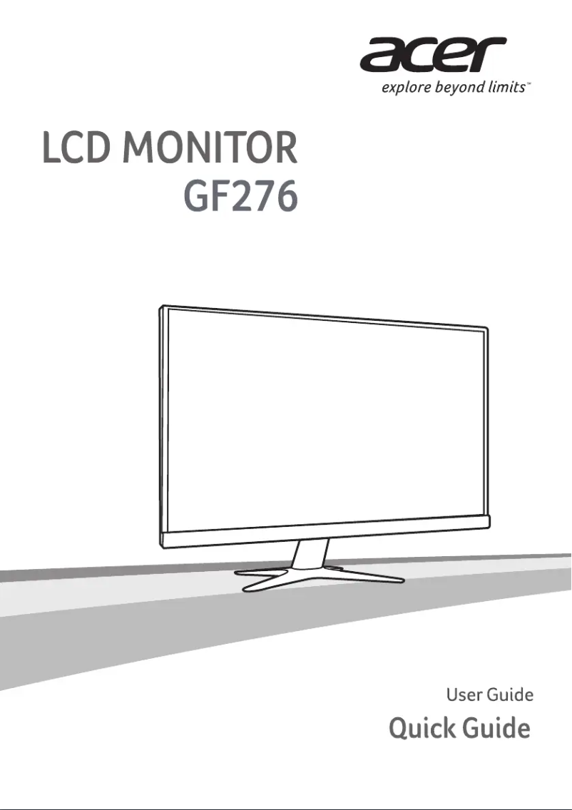 Página 1 del manual Guía de inicio rápido Acer GF276A