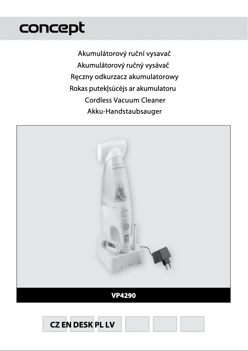 Page n°1 - Manuel utilisateur Concept VP-4291