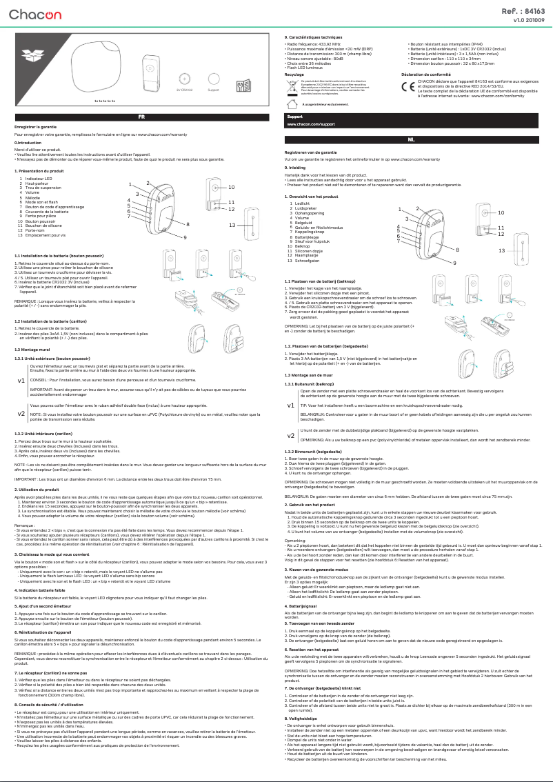 Image de la première page du manuel de l'appareil 84163