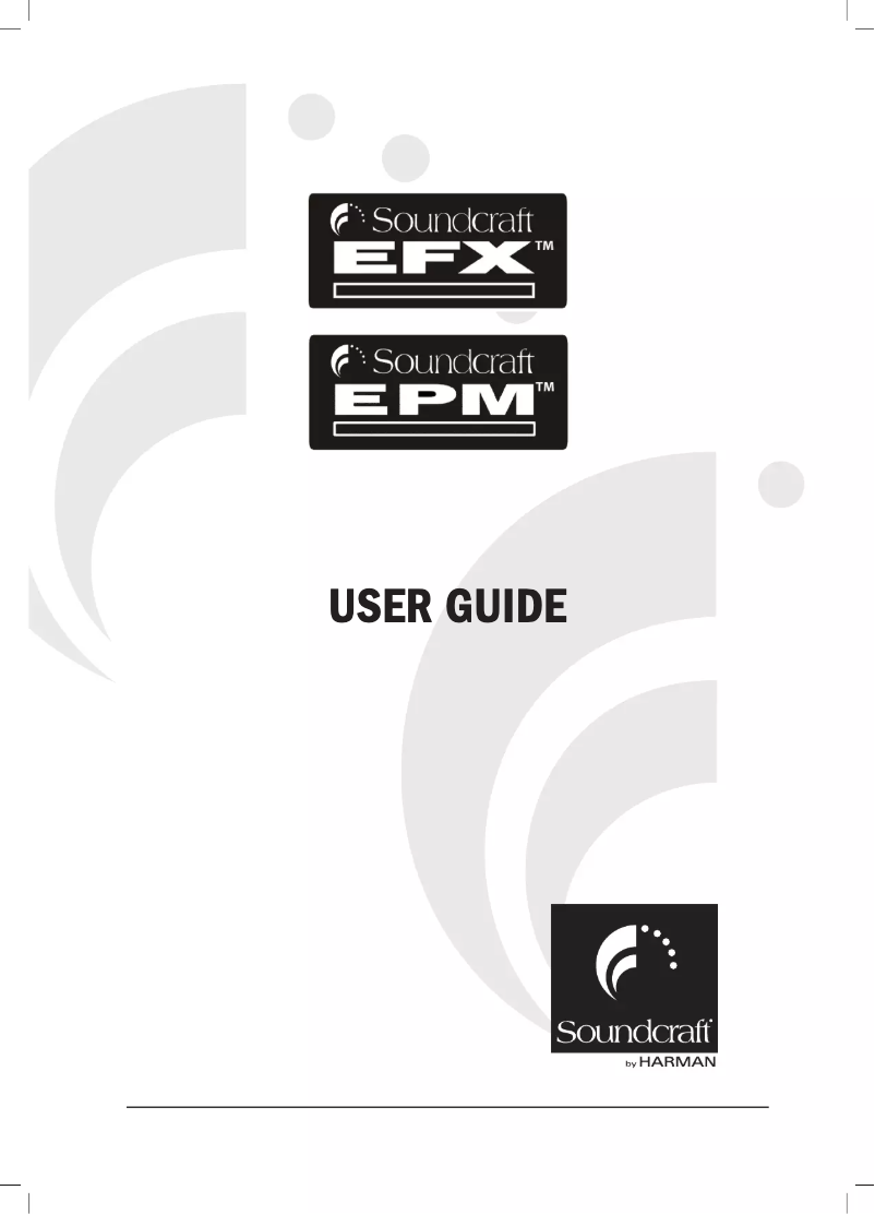 Page n°1 - Manuel utilisateur Soundcraft EPM