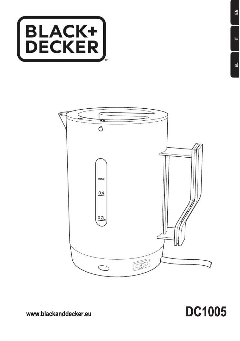 Page 1 de la notice Manuel utilisateur Black & Decker DC1005