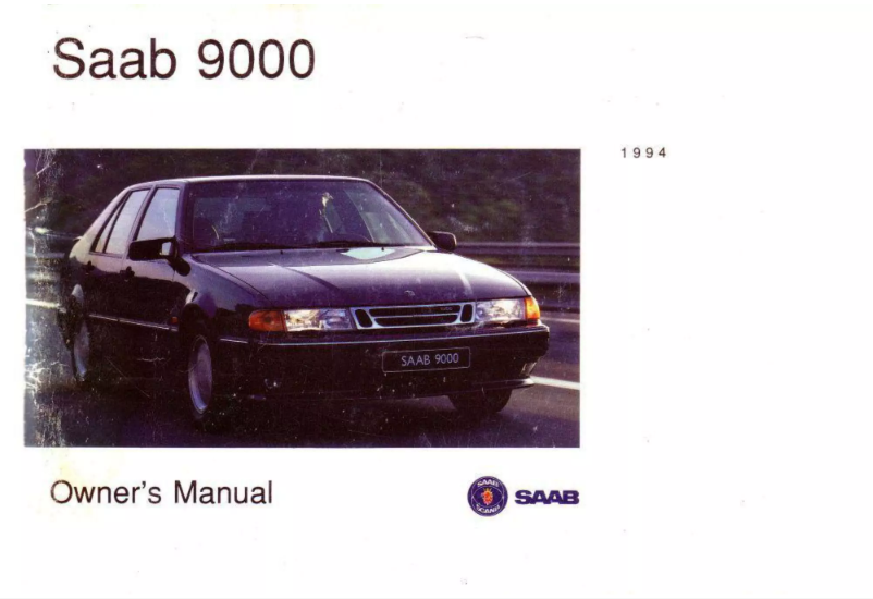 Page 1 de la notice Manuel utilisateur Saab 9000 (1994)