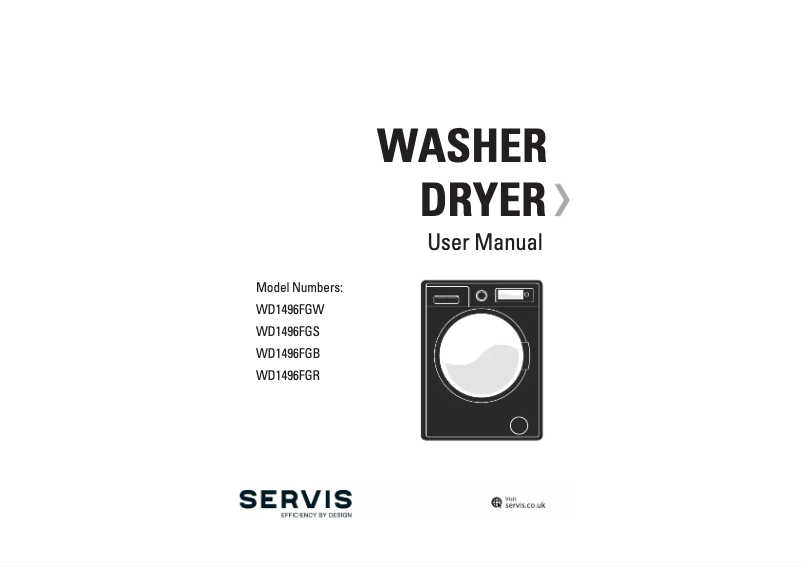 Page 1 de la notice Manuel utilisateur Servis WD1496FGW