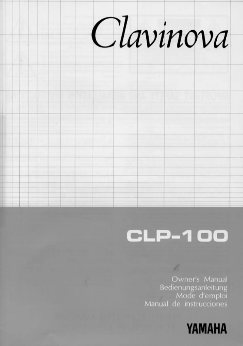 Page n°1 - Manuel utilisateur Yamaha CLP-100