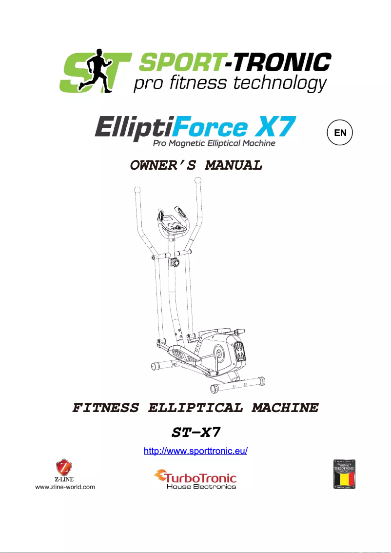 Page n°1 - Manuel utilisateur Sport-Tronic ElliptiForce X7