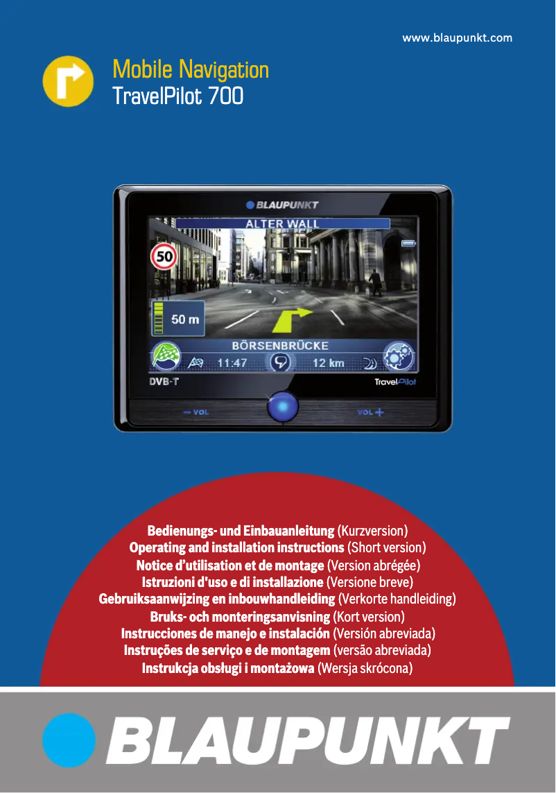 Página 1 del manual Manual de usuario Blaupunkt TravelPilot 700
