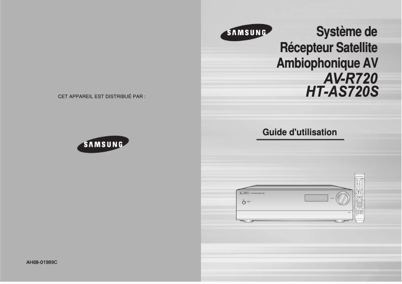 Page 1 de la notice Manuel utilisateur Samsung HT-AS720