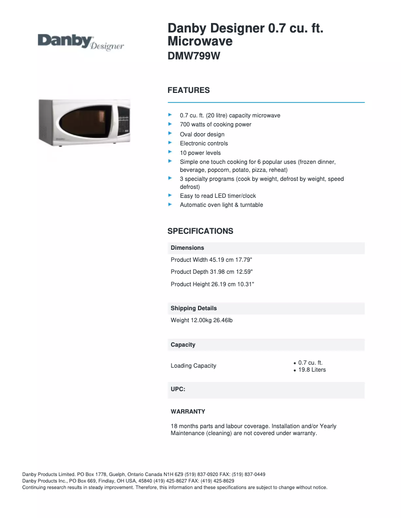 Image de la première page du manuel de l'appareil DMW799W
