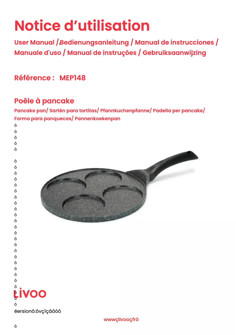 Image de la première page du manuel de l'appareil MEP148