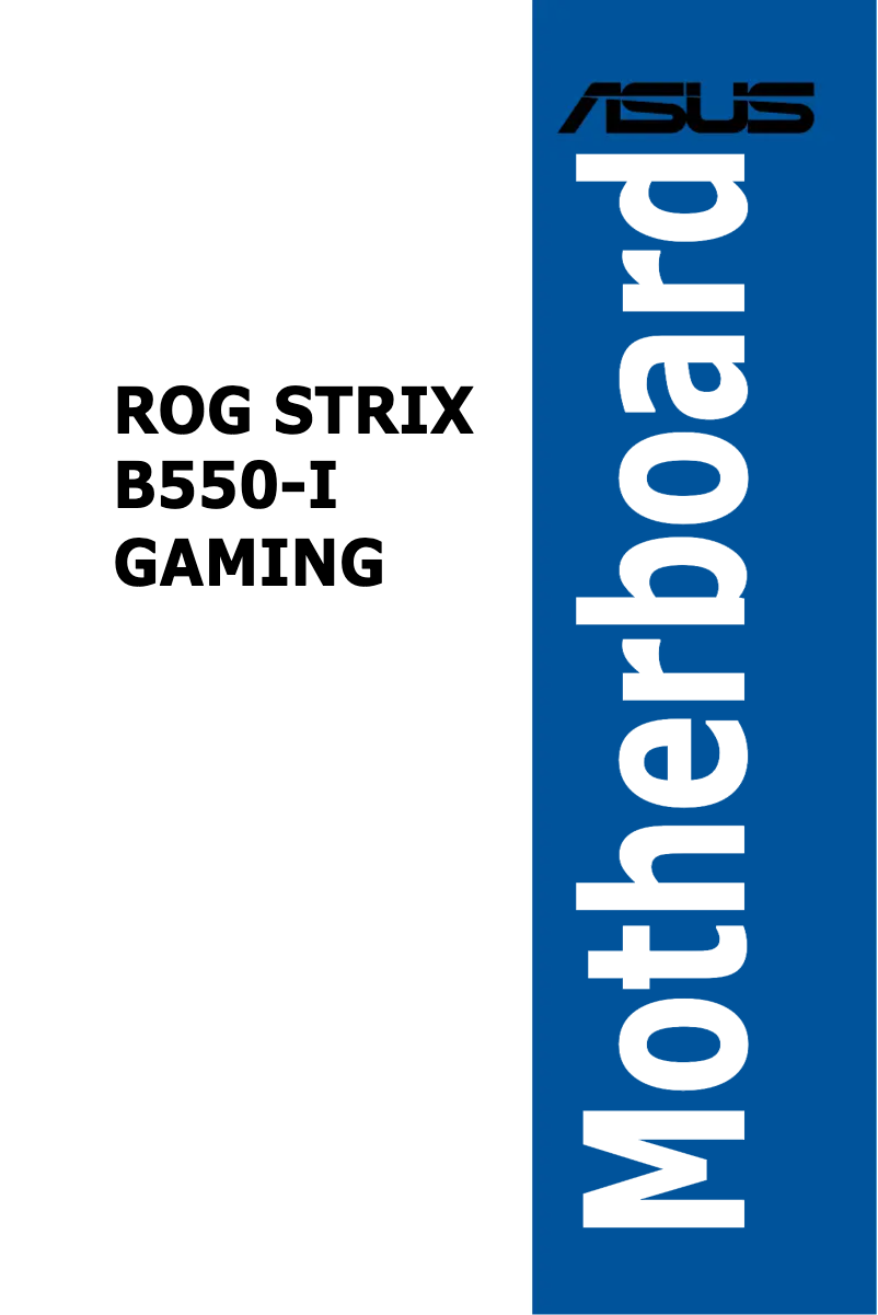 Page n°1 - Manuel utilisateur Asus ROG STRIX B550-I GAMING