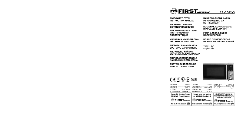 Page n°1 - Manuel utilisateur First Austria FA-5002-3
