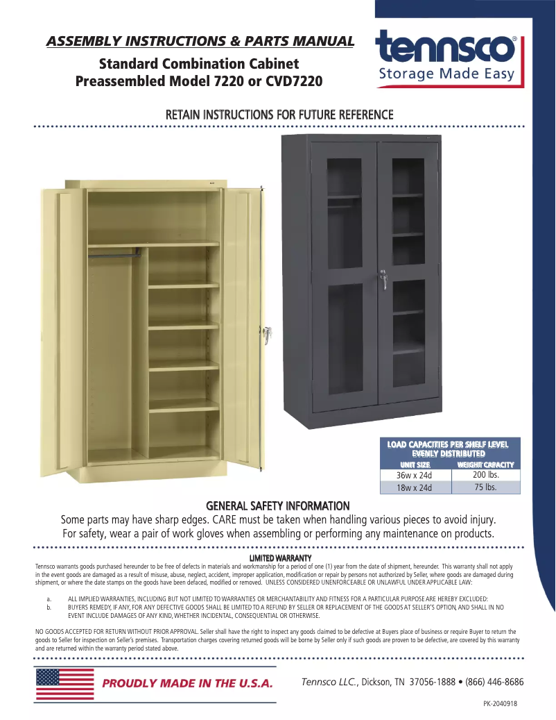 Imagen de la primera página del manual del dispositivo 7220