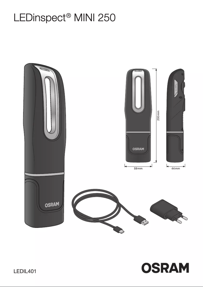 Page 1 de la notice Instructions / montage Osram LEDinspect MINI250