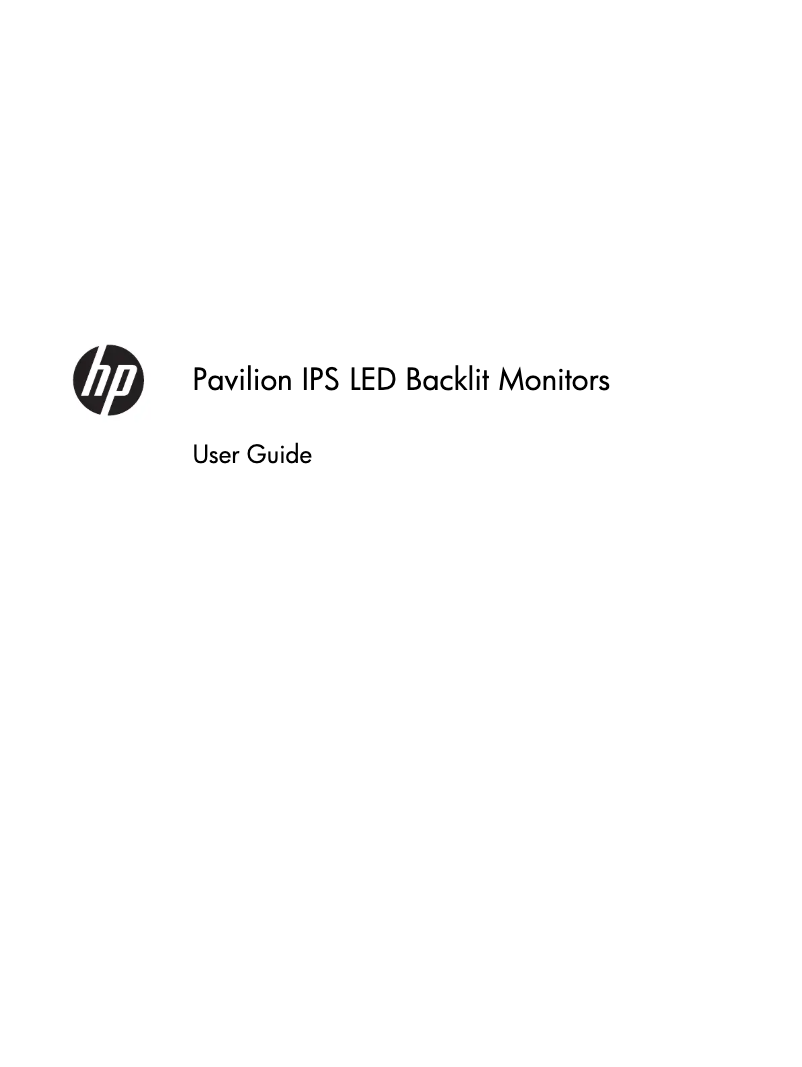 Page n°1 - Manuel utilisateur HP Pavilion 24xw