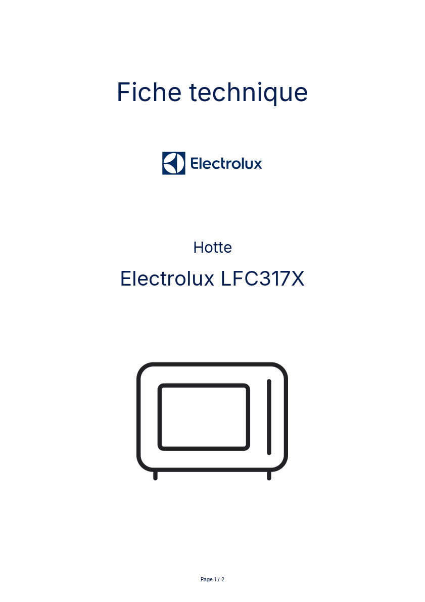 Image de la première page du manuel de l'appareil LFC317X