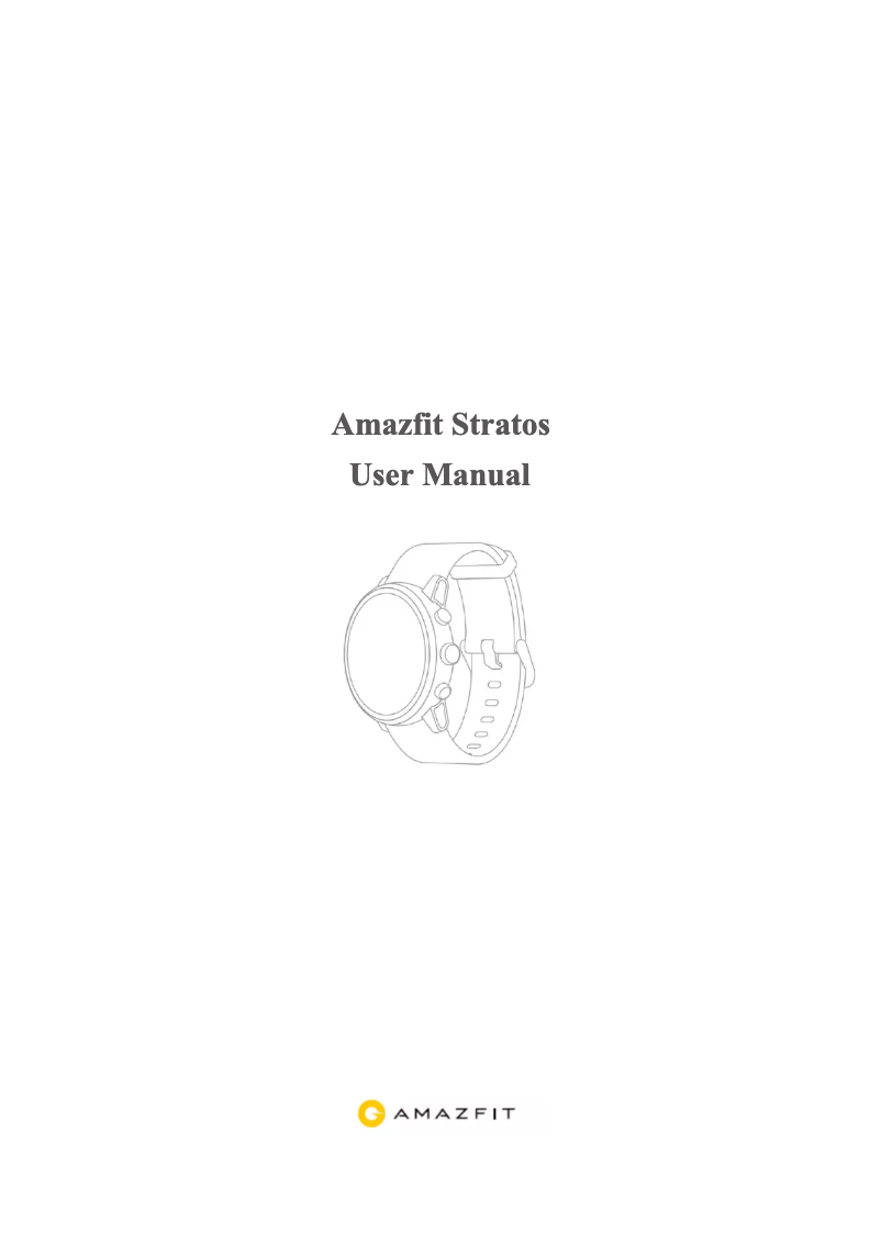 Page 1 de la notice Manuel utilisateur Amazfit Stratos 3