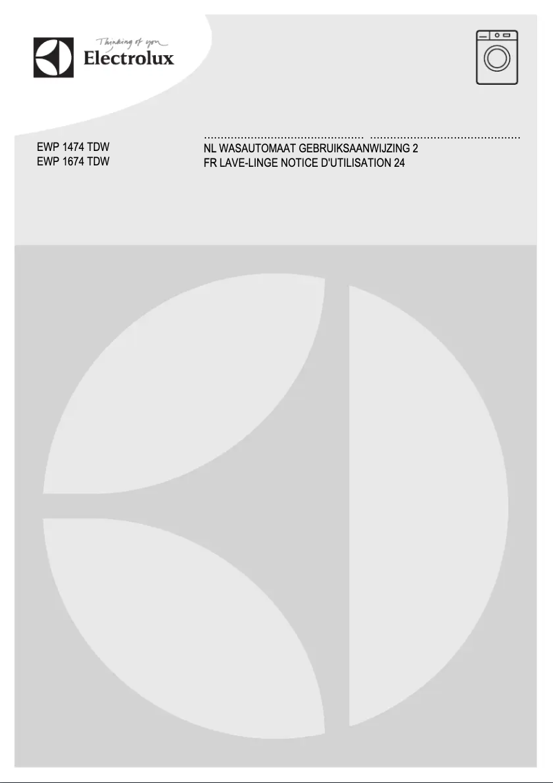 Page 1 de la notice Manuel utilisateur Electrolux EWP1674TDW
