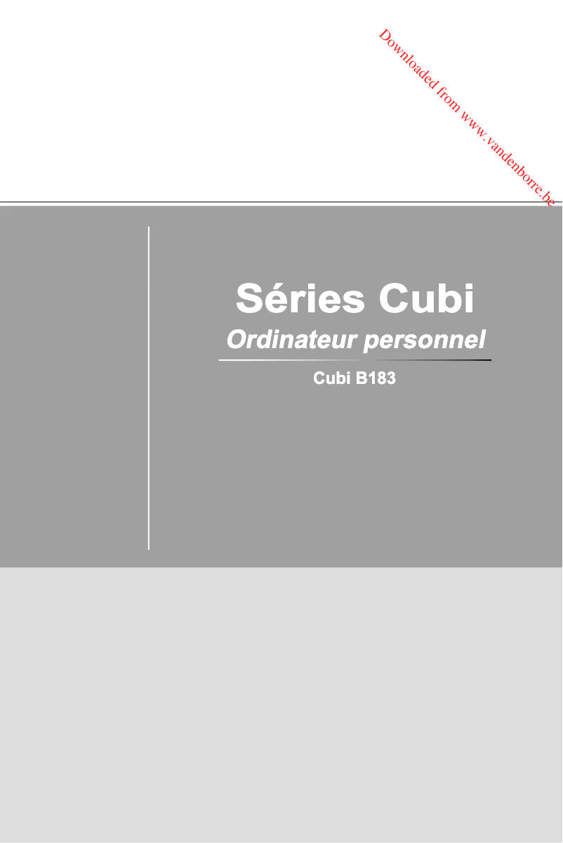 Image de la première page du manuel de l'appareil Cubi 5