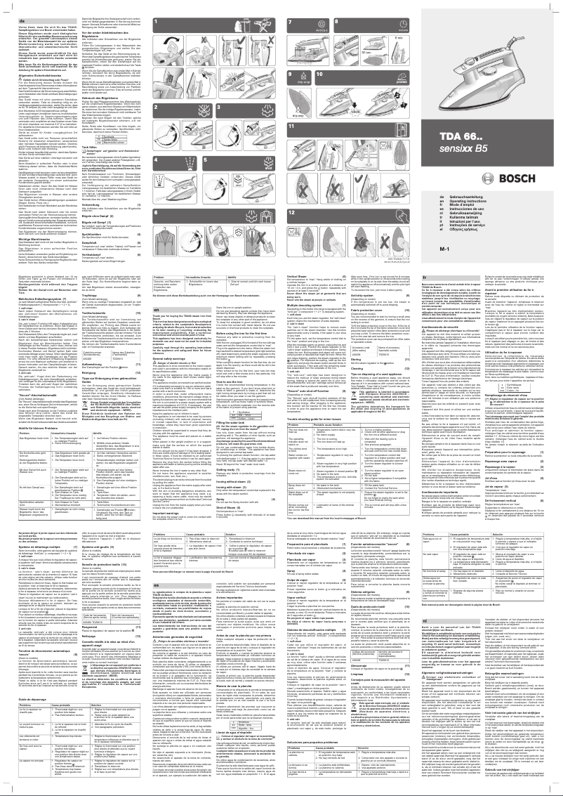 Page n°1 - Manuel utilisateur Bosch Sensixx B5 TDA6611