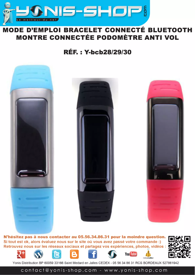 Page n°1 - Manuel utilisateur Yonis Y-BCB30