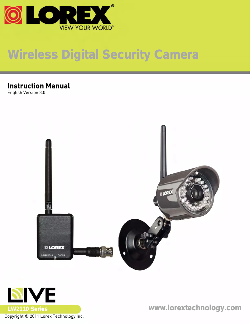 Página 1 del manual Manual de usuario Lorex LW2110PK2B