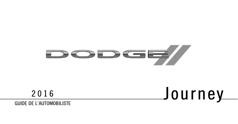 Page 1 de la notice Manuel utilisateur Dodge Journey (2016)