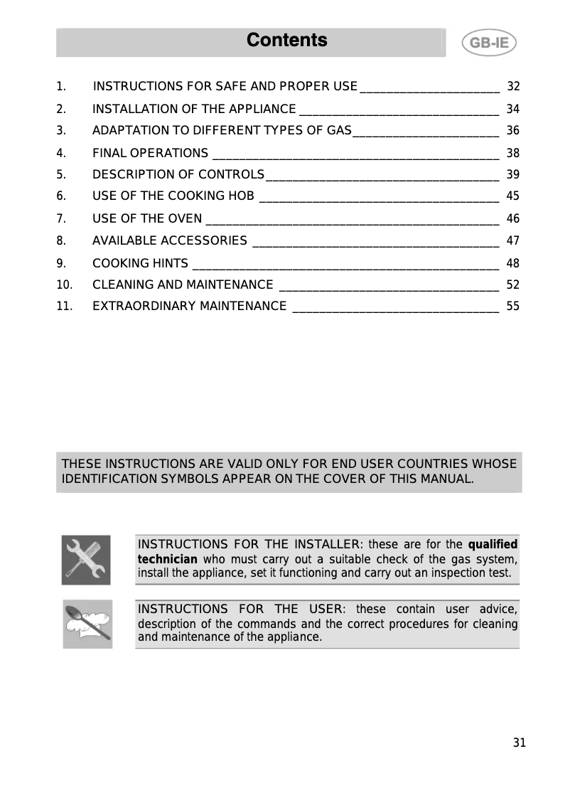 Page n°1 - Manuel utilisateur Smeg CS71-5
