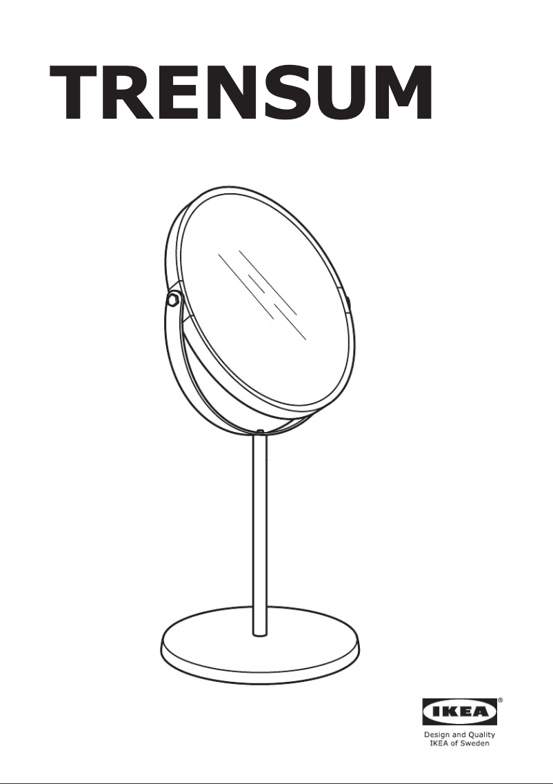 Page 1 de la notice Manuel utilisateur Ikea TRENSUM 601.820.40