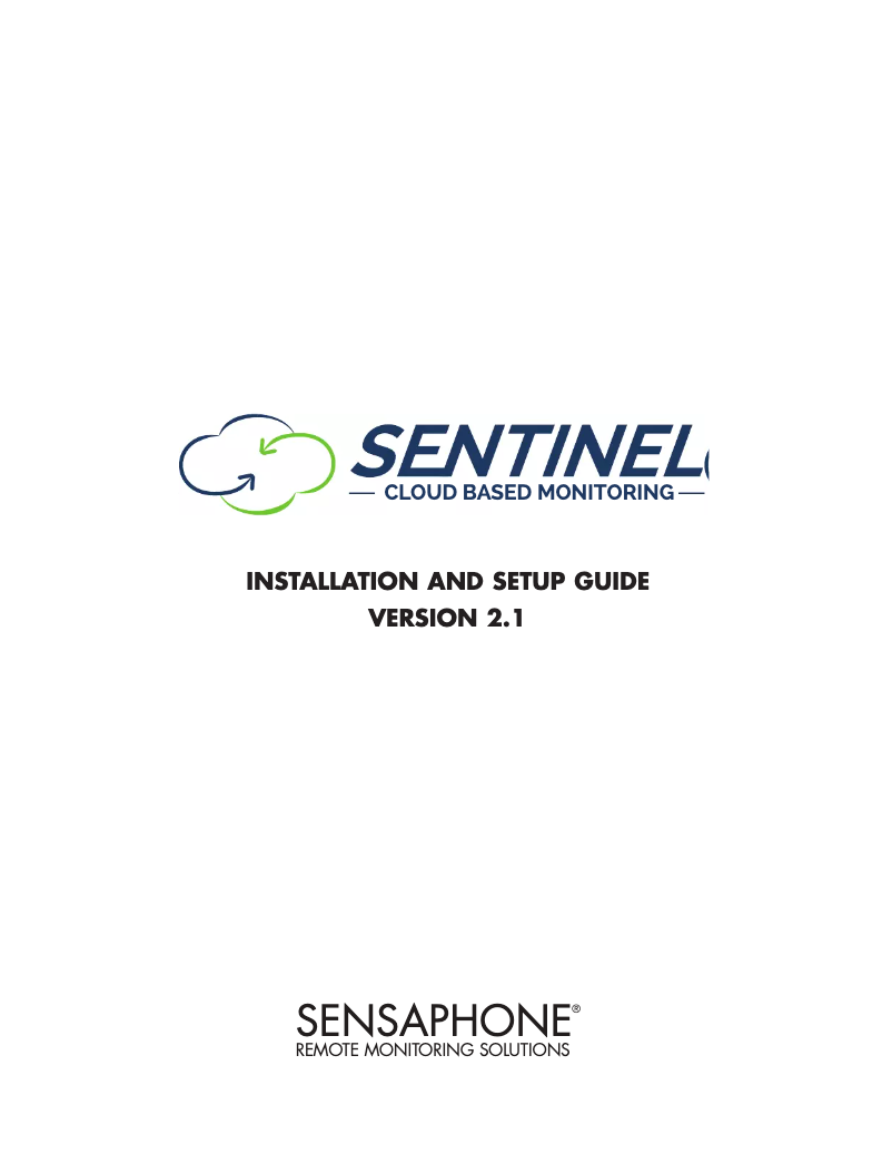 Page n°1 - Manuel utilisateur Sensaphone Sentinel SCD-1200