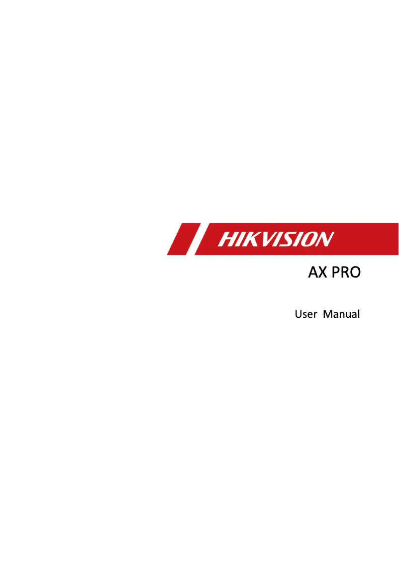 Page 1 de la notice Manuel utilisateur Hikvision DS-PWA64-Kit-WE