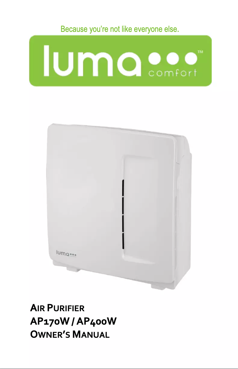 Page 1 de la notice Manuel utilisateur Luma Comfort AP170W