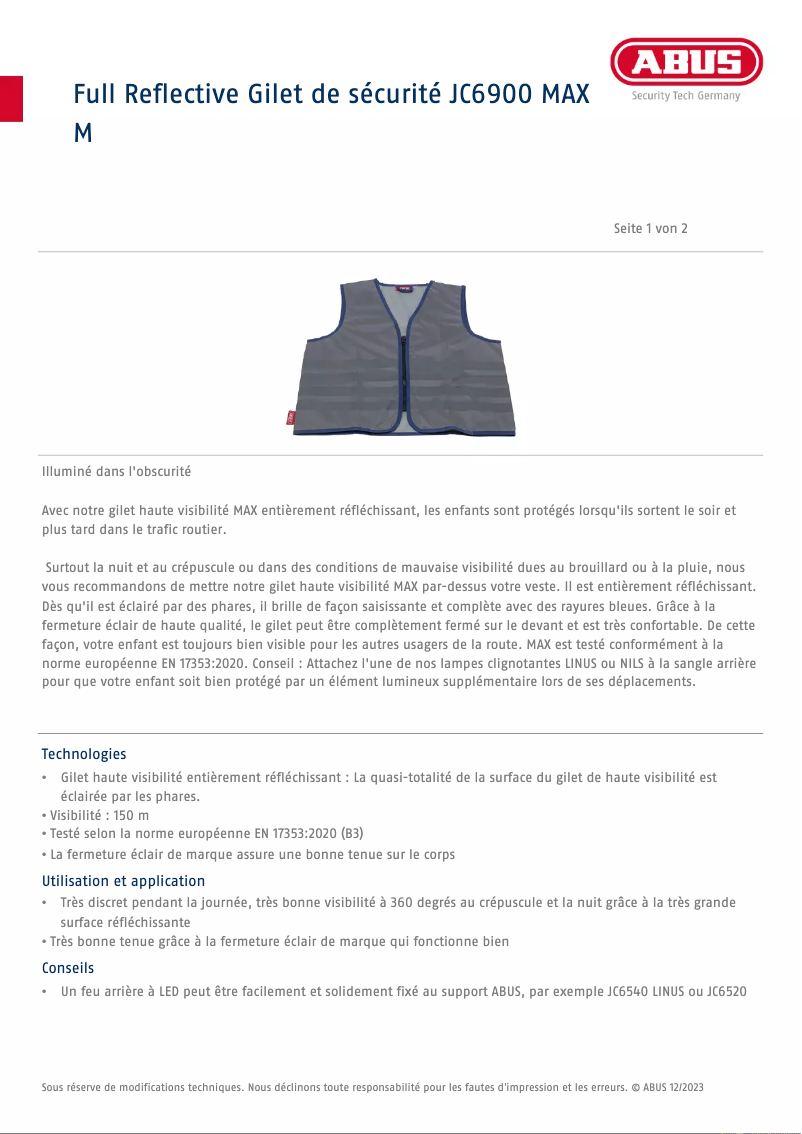 Image de la première page du manuel de l'appareil MAX JC6900