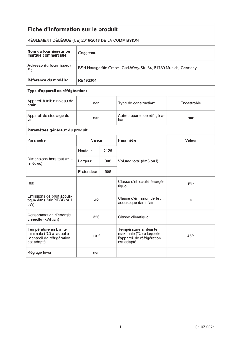 Imagen de la primera página del manual del dispositivo RB492304
