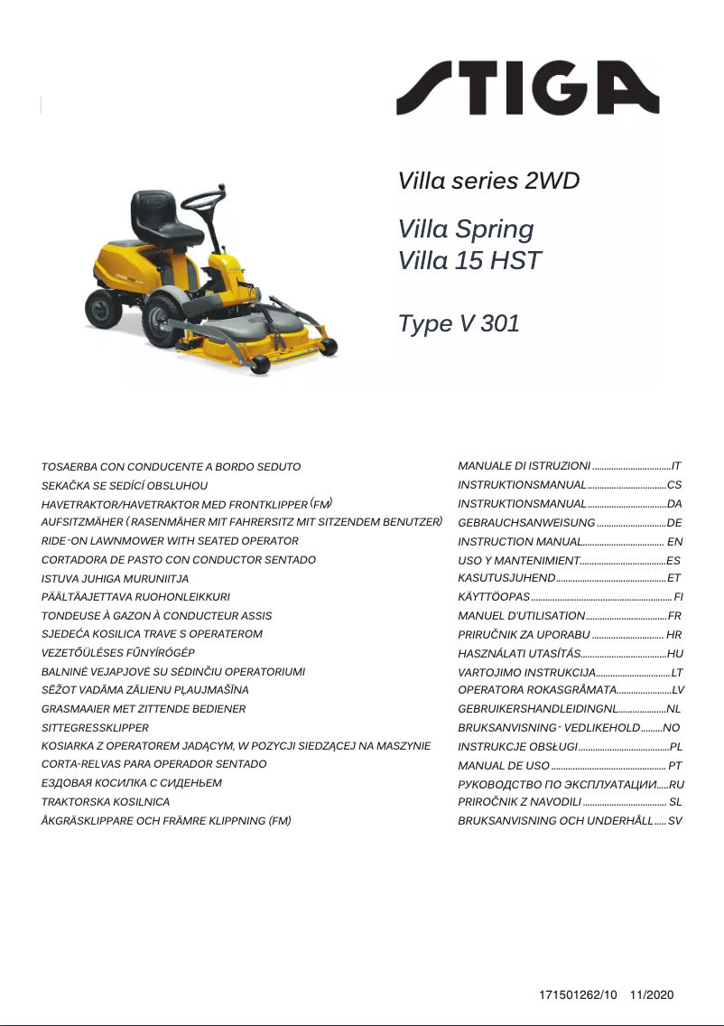 Image de la première page du manuel de l'appareil Villa 15 HST