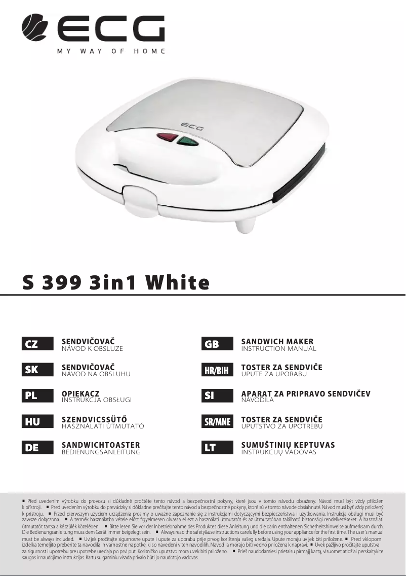 Page n°1 - Manuel utilisateur ECG S 399 3in1
