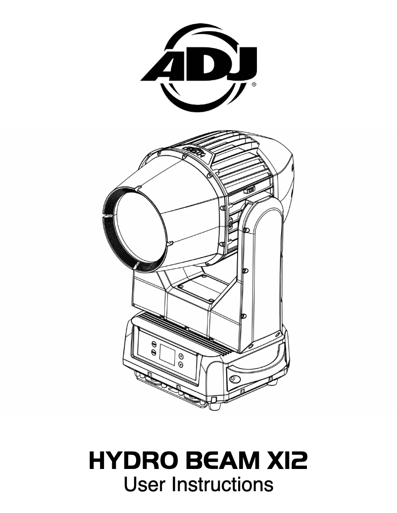 Image de la première page du manuel de l'appareil Hydro Beam X12